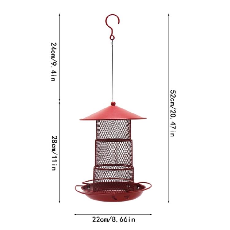 Garden Yard Birds Feeder Squirrels-proof Hanging Birdhouse for Outside Garden