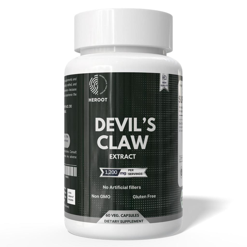 Heroot Devil’s Claw Capsules 1200mg | Harpagophytum Procumbens