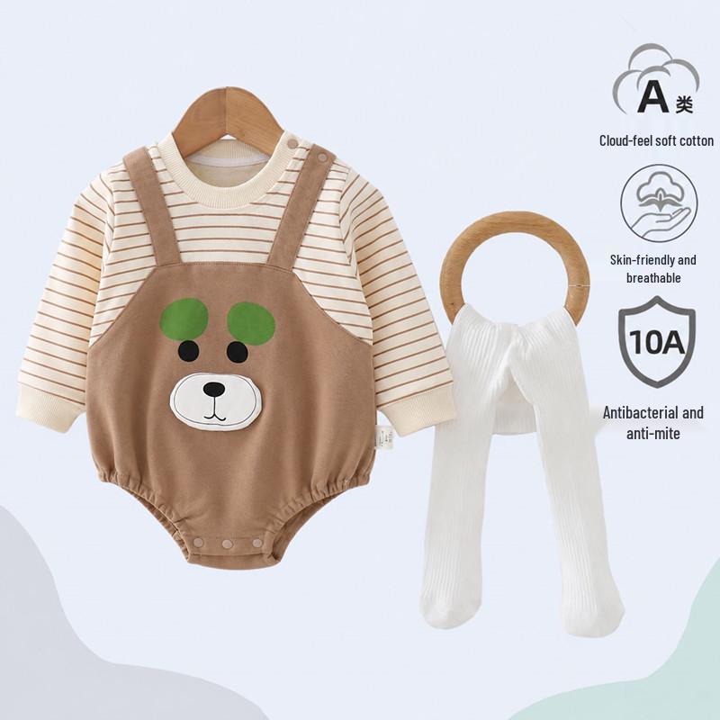Popular Infant Spring/Autumn Bodysuit: Class A Outfits for Boys & Girls - Newborn Crawling Wear