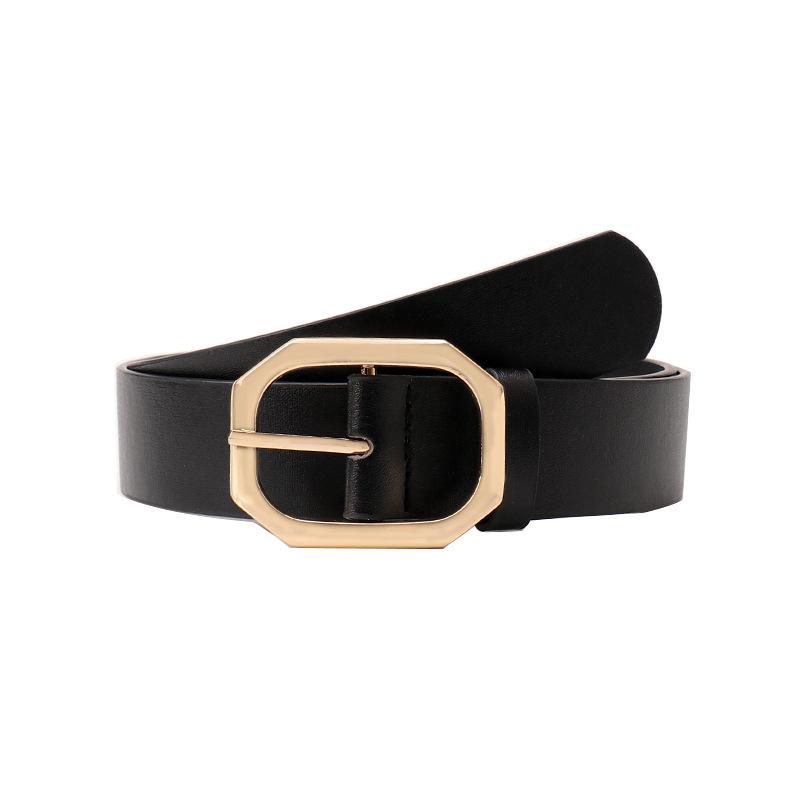 New Simple and Versatile Square Buckle Belt for Women, Fashionable and Personalized Ins Style Women's Belt Decorative Jeans Belt