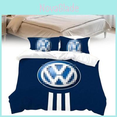 Ensemble de literie minimaliste moderne avec motif Volkswagen pour la décoration de chambre
