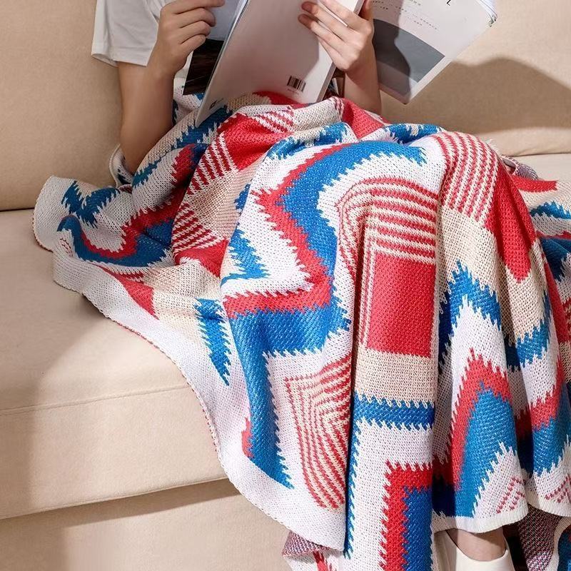 

Navajo Thick Knitted Bohemian Sofa Rug - Home Office Nap Rug Sofa Cover Blanket 80*110cm (polyester)