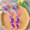 1/2pcs Cute Curly Hair Bowtie Wig Girls Hairpins Ombre Color Headwear Hair Clips For Princess Dress Up Birthday Gift Party Favor