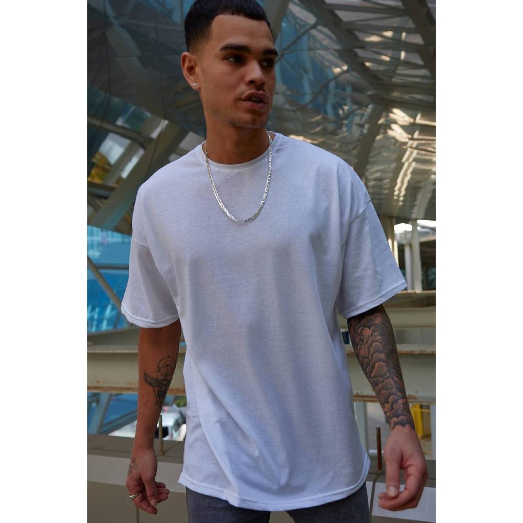 Men's Black Summer Oversize Short Sleeve Loose-cut T-shirt