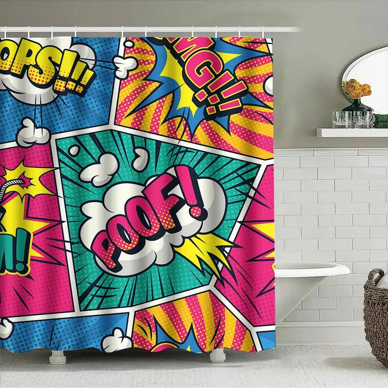 Sparkling Mermaid Scale Shower Curtain Premium Waterproof Fabric Decorative Home Bathroom Accessory With Silver Glitter Availabl