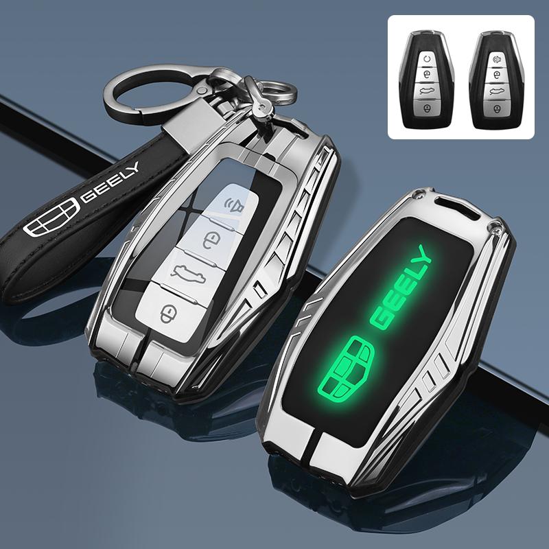 Car Key Fob Cover Case Shell Holder Set For Geely Coolray X6 Emgrand Global Hawk Gx7 Keychain Remote Accessories