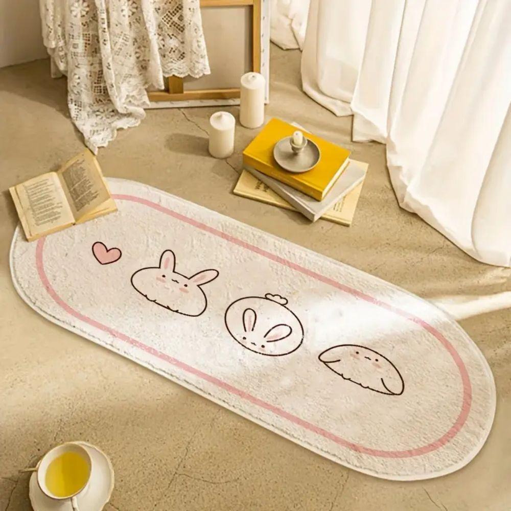 Adorable Cartoon Rug Soft, Cosy and Non-Slip Bedroom Entrance Mat Bedside Rug Lounge Chair Rug Sofa Rug Home Decor