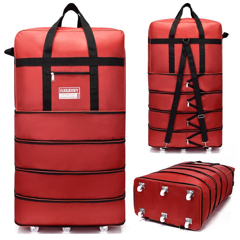Expandable Large Capacity Foldable Travel Luggage with Universal Wheels (158 cm)