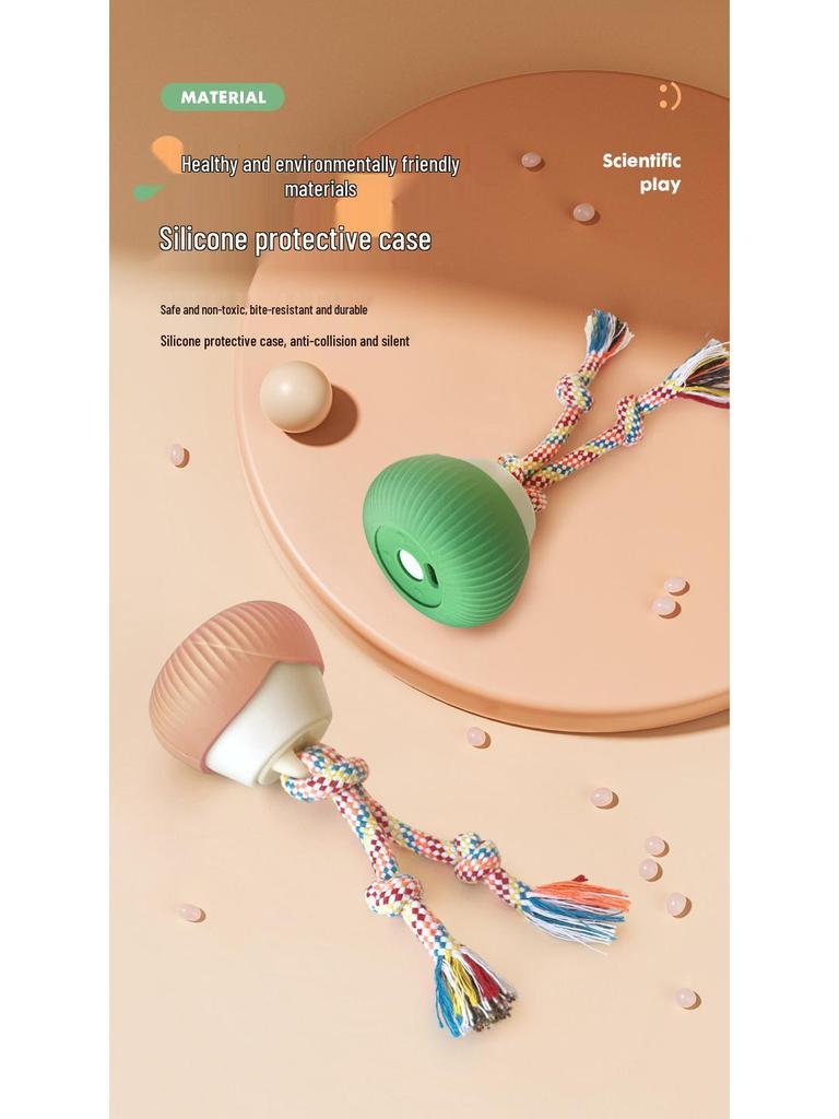 Automatic Rotating Cat Toy: Teasing Ball & Rope Knot Set for Self-Play and Boredom Relief