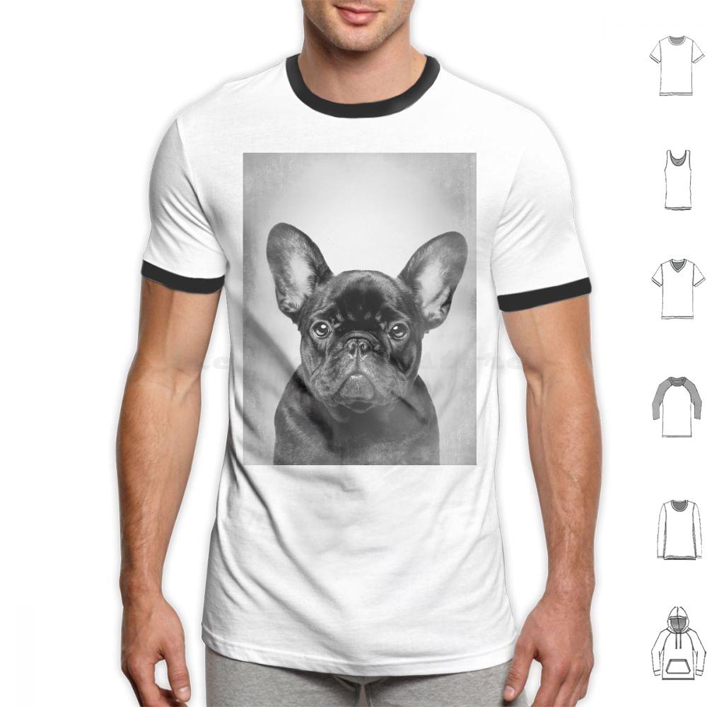 French Bulldog Black DogBw VintageT Shirt Cotton Men Women DIY Print French Bulldog Bulldog French Bulldog Dog Black French