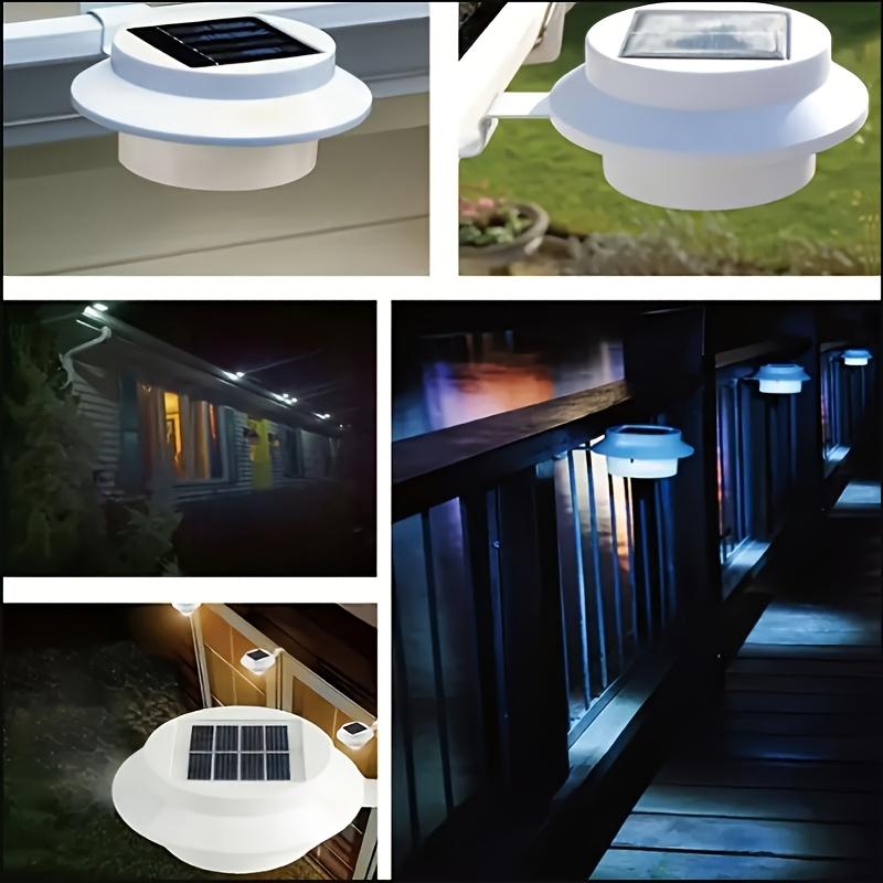 6-Pack Solar Gutter Led Lights Outdoor Waterproof Solar Fence Light for Eaves Garden Landscape Yard Patio Deck Lighting Sun Lamp