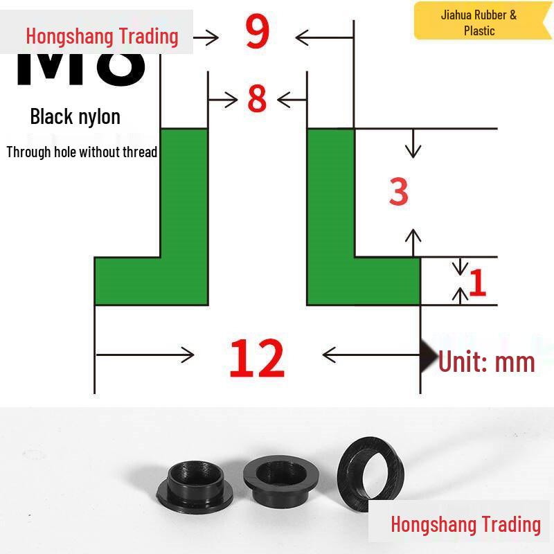 Step T-Shaped Nylon Insulating Bushing Washer, M3-M35 Thread Protection Spacer
