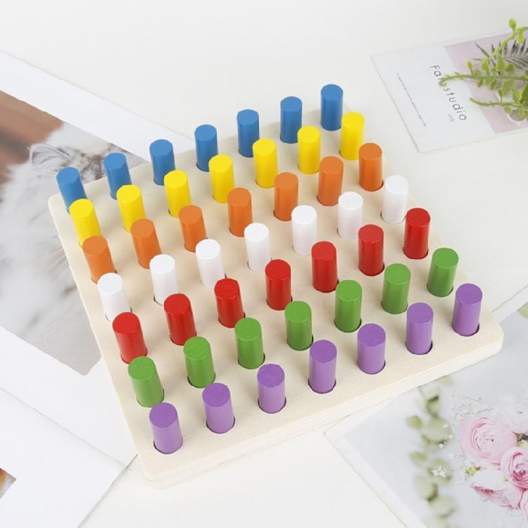 Children Educational Wooden Puzzle Toy For Color Recognition Practice And Exploration 3+