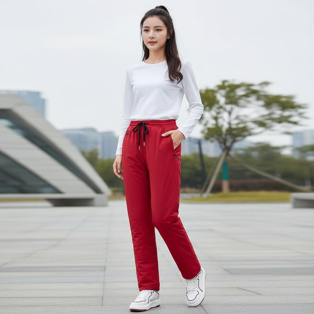 Free Shipping: High-Quality Winter Fleece-Lined Thermal Cotton Heating Pants