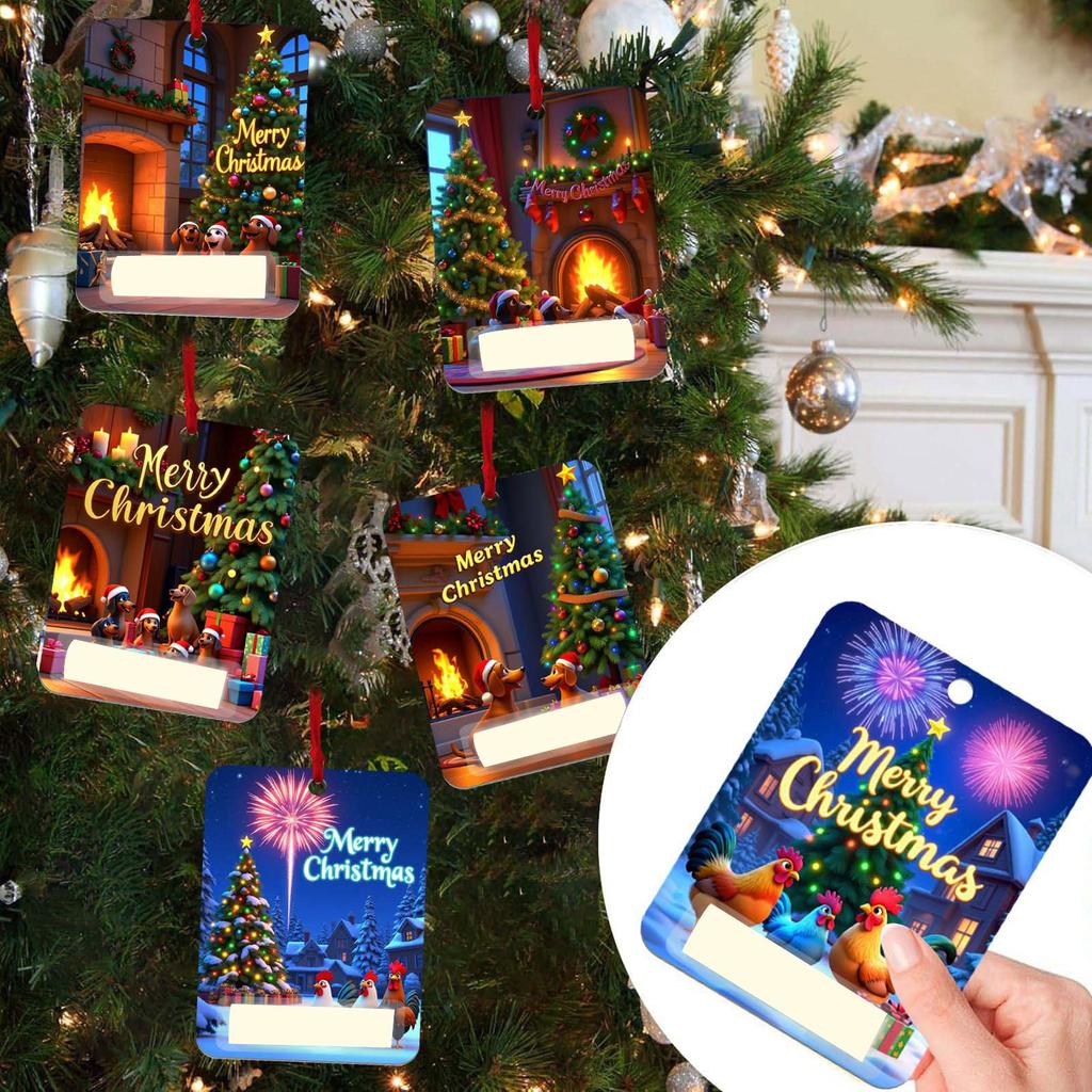 Christmas Wallet Ornament Set 8 Wallet Pendants Gift Card Wallet Holiday Gift Tags, Christmas Decorations And Card Combinations