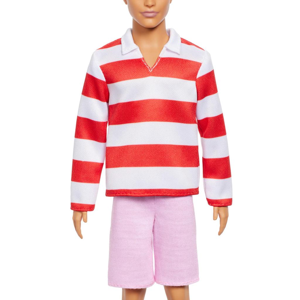 Barbie Ken Fashionista Gestreiftes Hemd Puppenhaus Rollenspiel Barbie Puppe Alter Rot HYV01 Verkleiden 3+