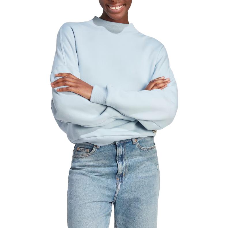 Adidas Originals Sweatshirts Women's Blue Crew Neck Moderate Regular IA2999
