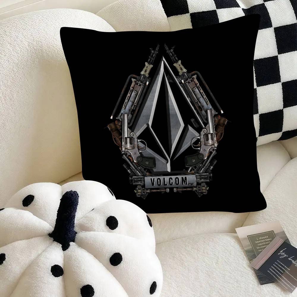 Logo Pillow Case Fashion Square Pillowcase Bedroom Sofa Room Ins V-Volcom Decoration Leisure