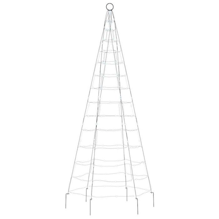 VidaXL LED Christmas Tree On Flagpole 200 LEDs White 180 Cm, Christmas Decoration, LED Light, Christmas Light 358109