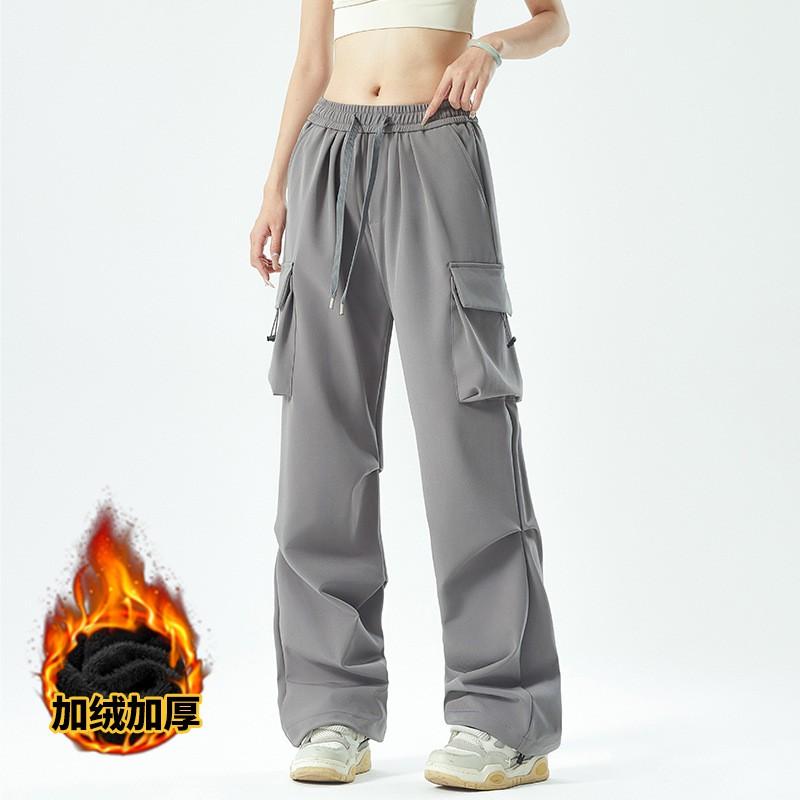 Unisex Winter Outdoor Hiking Pants Windproof Waterproof Loose Cargo Trousers Climbing Trekking Camping