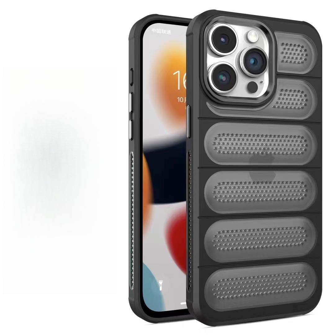 

Подходит для чехла для мобильного телефона iPhone 15 Летний дышащий чехол Apple 14 Гальванизированная рамка Охлаждающий защитный чехол Apple 11