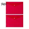 Clear File Organizer 2PCS A4 Size Document Folders with Snap Closure, Waterproof Thickened PVC Storage Pouch Organizer, Lightweight Bag for Office And