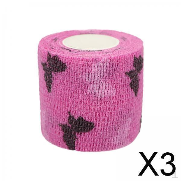 3x Self Adherent Elastic Bandage Vet Tape Support Pads Anti Wear 2.5cm Width Sports Wrap
