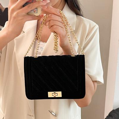 Bag Women 2025 New Fashion Work Versatile Exquisite Small Bag Textured Texture Chain Crossbody Small Square Bag
