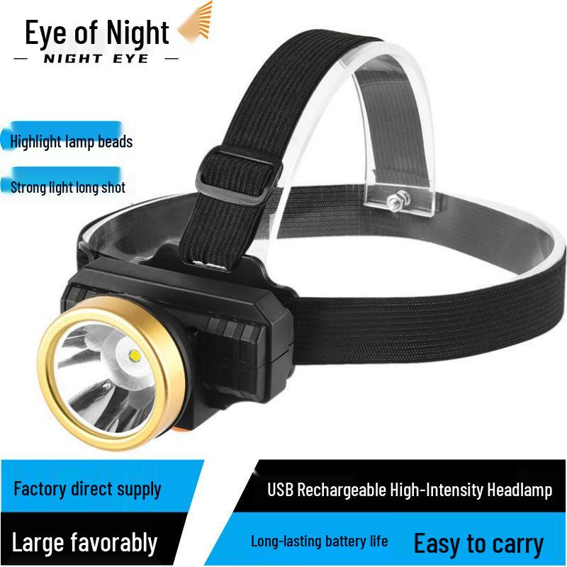 

Перезаряжаемый сверхяркий налобный фонарь – Мощный, портативный, индукционный светодиодный для ночной рыбалки. 1200