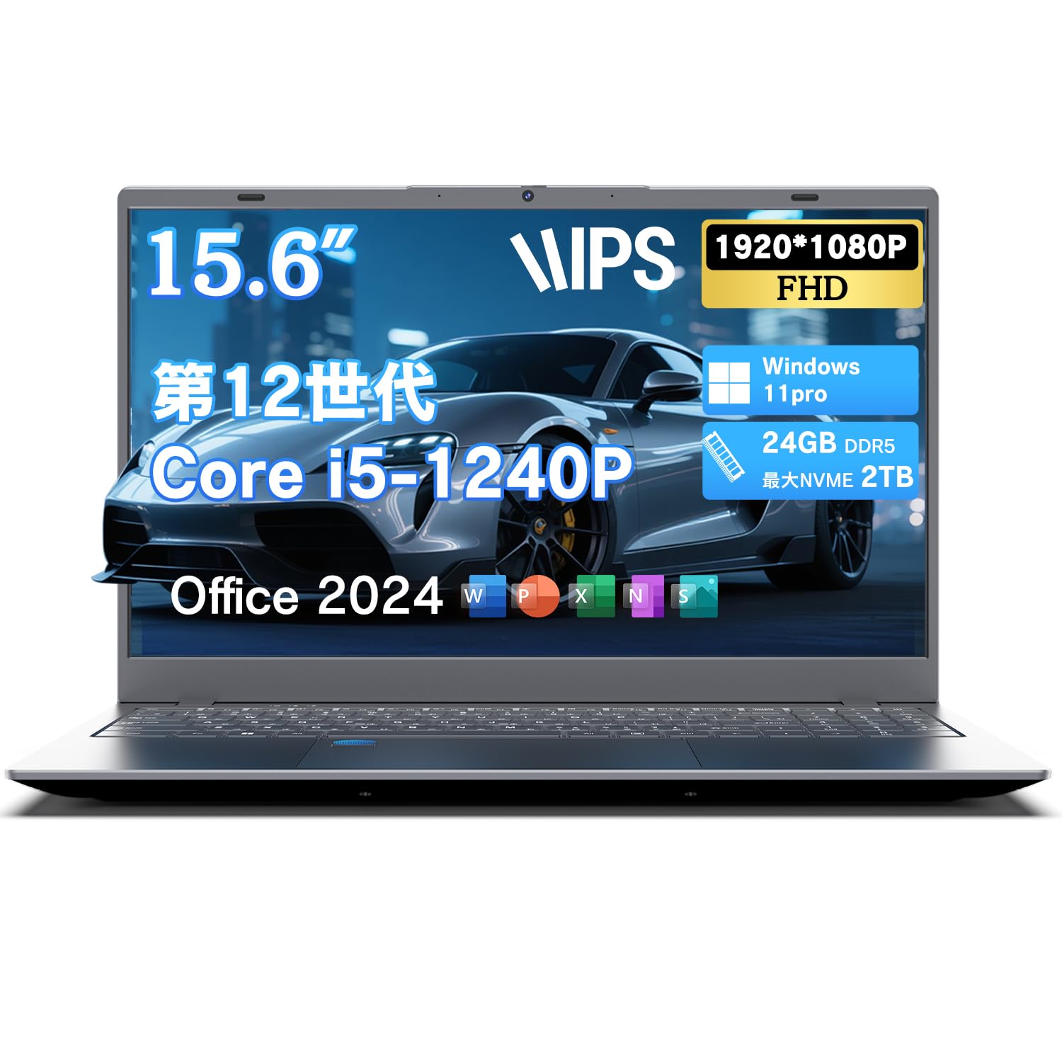 

Новий для Dobios Office ноутбук 12-го покоління 1240P з Windows 11 Bluetooth і повною LPDDR5 2TB NVMe і ігровий ноутбук 2025 2024-оснащений Core-i5 15,6-дюймовий чорний