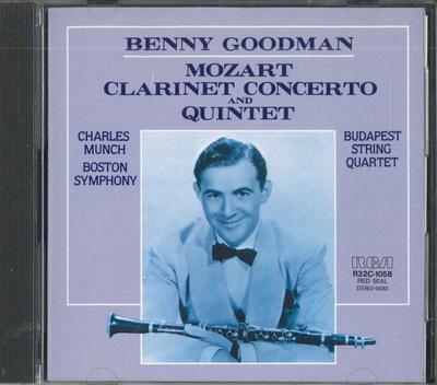 CD BENNY GOODMAN - Mozart, Clarinet Concerto & Quintet R32C1058 BMG Japan Classical Used