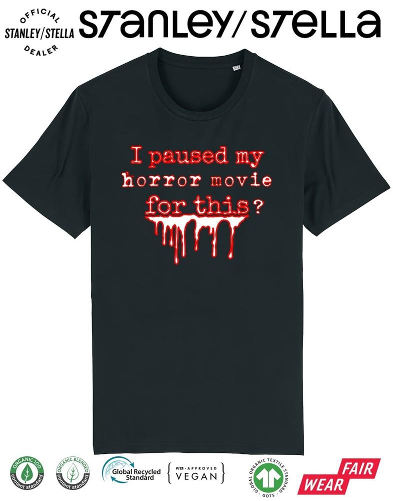 

Я поставил на паузу свой фильм ужасов ради этого ХЭЛЛОУИН Футболка Детский Костюм Маскарадный Костюм 2XL