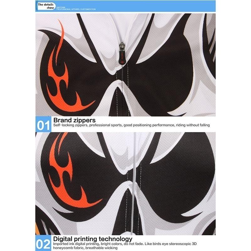 Prodyšné jezdecké dresy na kolo Sada cyklistického oblečení Rychleschnoucí muži Oblečení na kolo s dlouhým rukávem Oblek Punčochové kalhoty