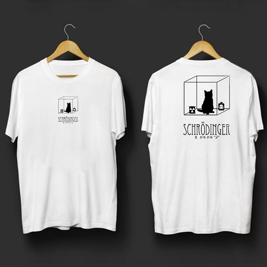 

THE COOLMIND 100% cotton short sleeve Schrodinger s Cat print men T shirt funny big size men tshirt o-neck funny t-shirt men tee 4XL