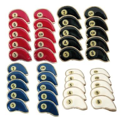 10pcs Golf Iron Head Covers Set Practical PU Leather Durable Headcover