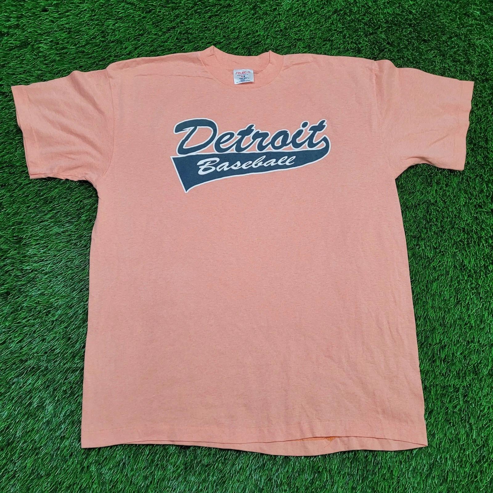 Vintage 80s Detroit Baseball T-Shirt Large Single Stitch Made In USA S