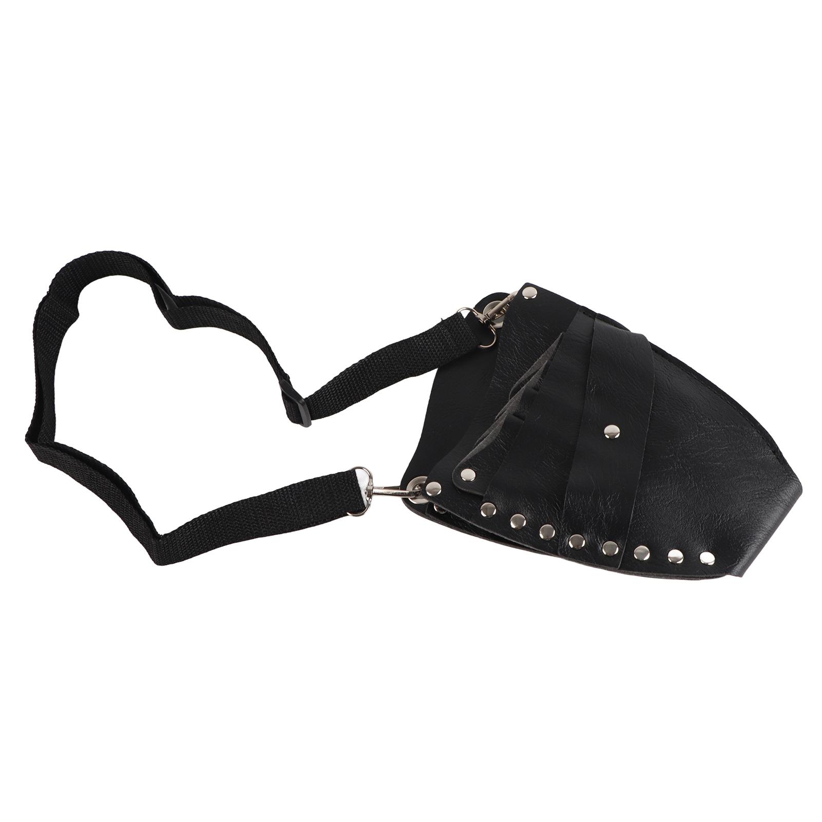 

Чохол-сумка з ПУ шкіри для перукарських ножиць, перукарського інструменту, з заклепками та кліпсами