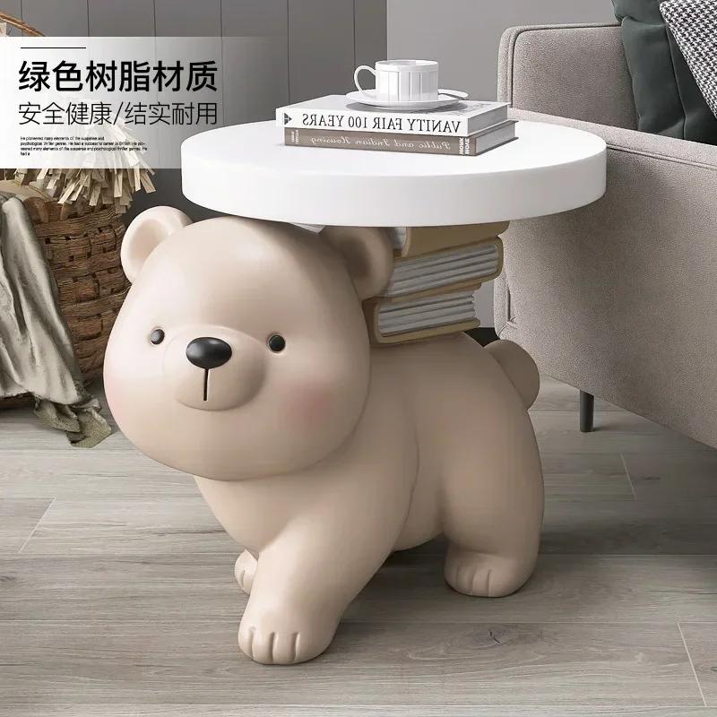 Bear Floor Ornaments Living Room TV Cabinet Sofa Side Coffee Table Tray Decorations Light Luxury Living Room Decoration