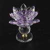 Hoom Decor Crystal Lotus Candle Holder 8 Colors Lotus Figurines Candle Stand  Party