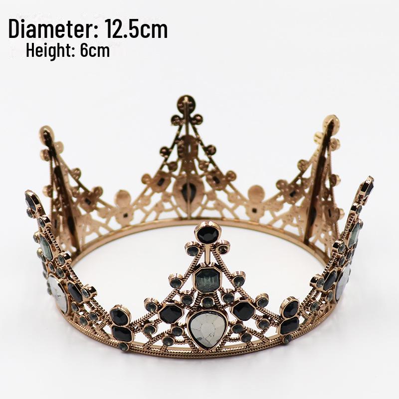 Queen Crown Cake Decoration with Lace, Pearls, and Baby's Breath for Birthdays