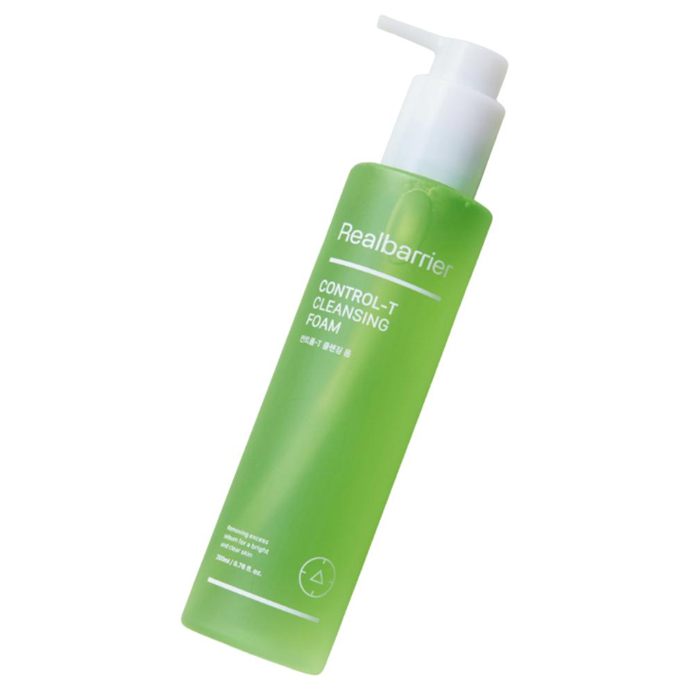 Real Barrier Control-T Cleansing Foam 200ml - Deep Pore Purifying & Oil Control for Acne-Prone Sensitive Skin