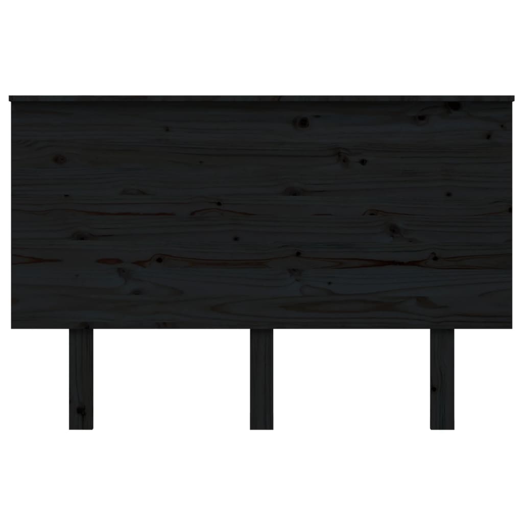 Vidaxl Wezgłowie Łóżka, Czarne, 124X6X82,5 Cm, Lite Drewno Sosnowe