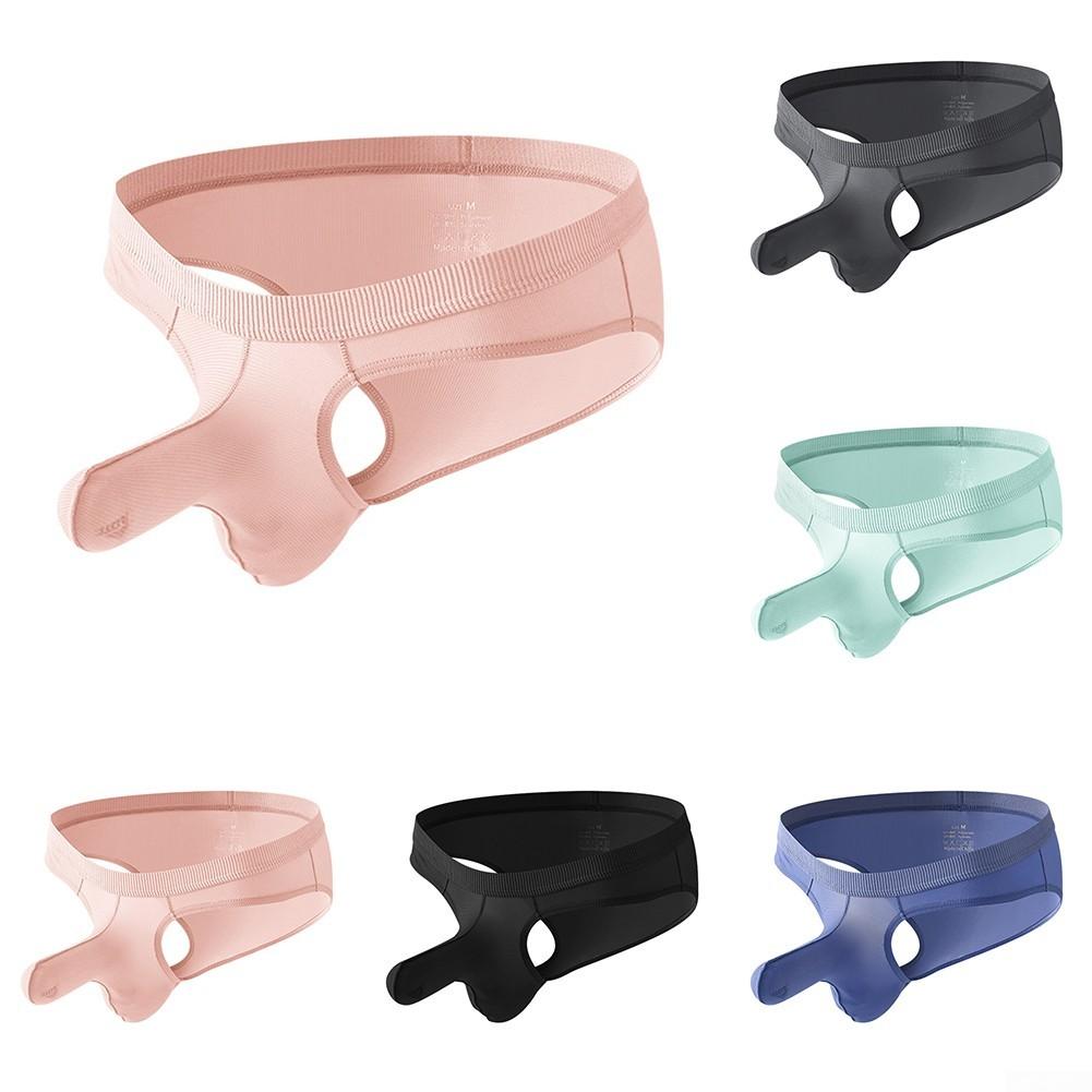 Lingerie Thong Low Waist Quick Drying Solid Bulge Pouch