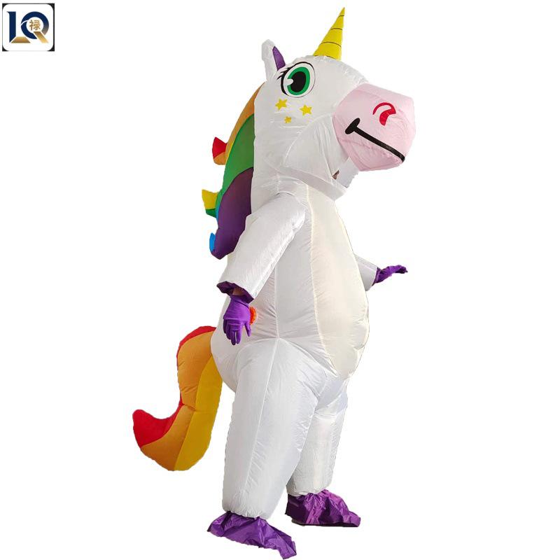 Смешной надувной костюм единорога на Хэллоуин для вечеринок