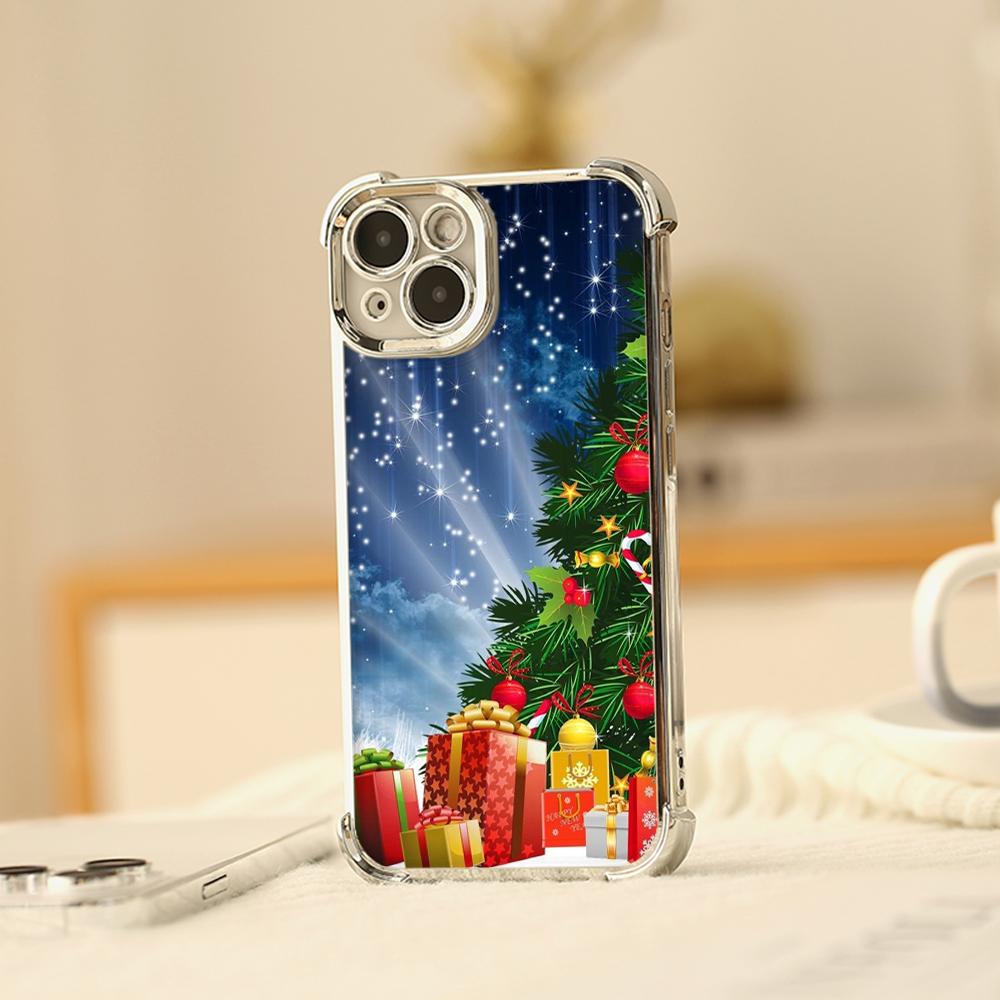 Ae111 Merry Christmas Design Electroplated TPU Phone Cases for Xiaomi 11 Lite 5G Redmi Note 13 11 Pro 12C 9S 14C Huawei Four Corner Protection Cover