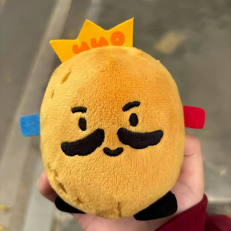 Cute Cartoon Potato Plush Toy Keychain Cartoon Potato Soft Stuffed Doll Pendant Car Key Ring Backpack Bag Decor Kid Gift
