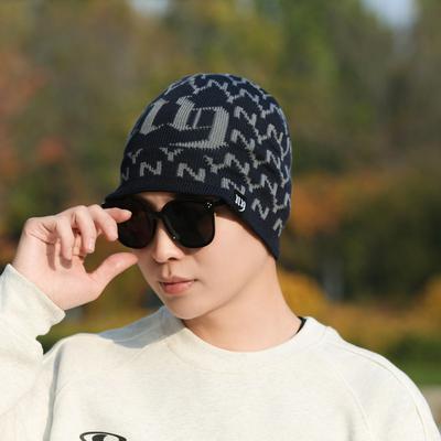 Winter Hat Fleece Warm New Men'S Pullover Outdoor Cycling Travel Cold Ear Protection Knitted Wool Hat