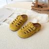 Kids Open-Toe Slip-On Sandals Boys Girls TPR Sole Breathable PU Upper Non-Slip Casual Footwear
