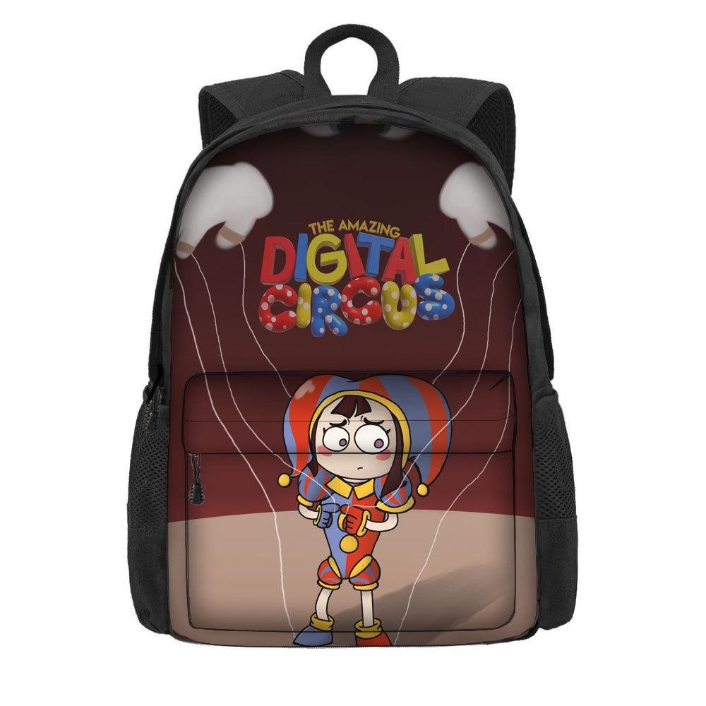 Mochila Escolar O Incrível Circo Digital Para Meninos E Meninas Respirável E Durável 3º-4º Ano Estilo Moderno E Descolado Material Poliéster