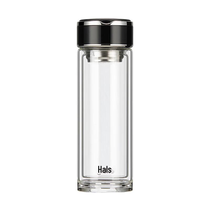 Haers Portable Double-Layer Glass Tea Infuser Cup